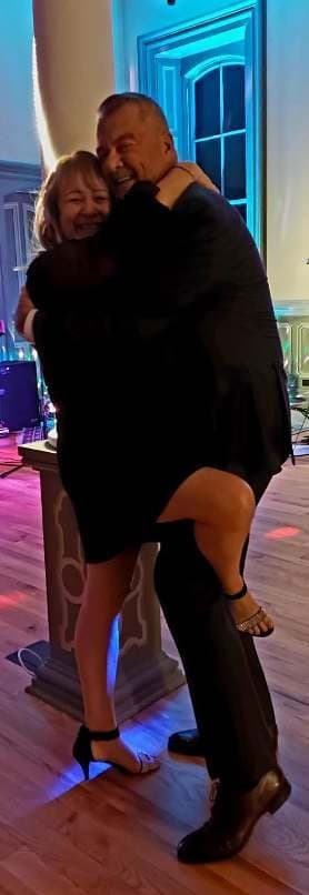 A couple dancing at the ball