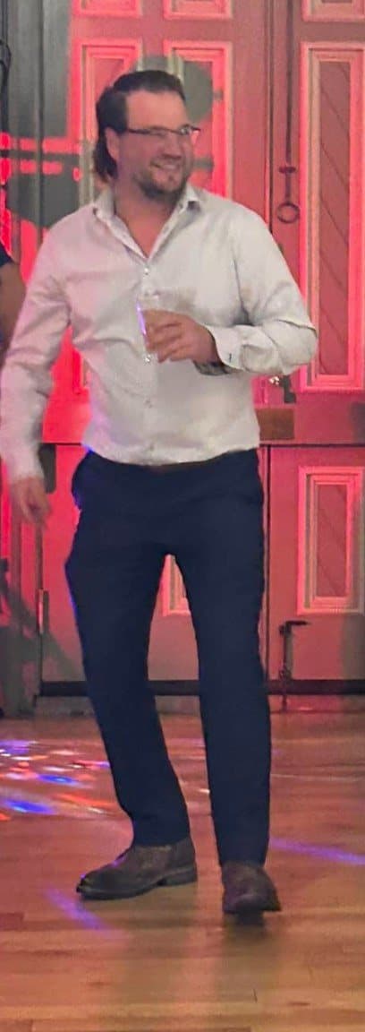 A guest on the dance floor