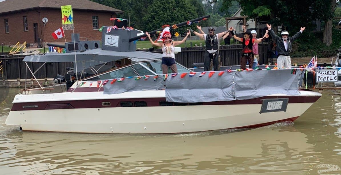 Dale and Linda Pitcher’s Village People boat in the parade