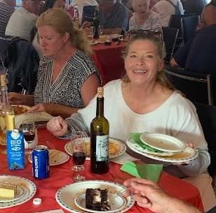 A member at her table