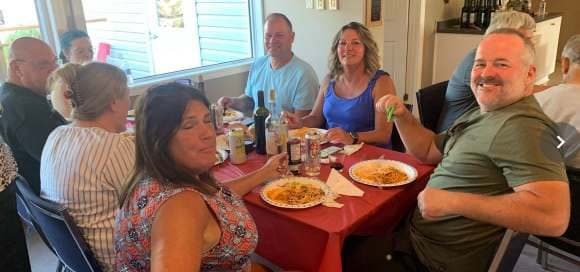 Members enjoying the meal